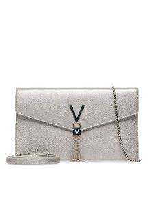Valentino Torebka Luxe VBS9XJ17 Srebrny. Szare torebki klasyczne Valentino, bez wzorów, ze skóry, bez dodatków. Za 439,99 zł.
