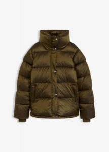 Kurtka pikowana oversize. Zielone kurtki bonprix, bez wzorów, bez kaptura. Za 269,99 zł.