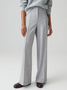 OPUS Spodnie w kolorze jasnoszarym rozmiar: 38. Szare spodnie z wysokim stanem Opus, bez wzorów, z materiału, z podwyższonym stanem. Za 178,79 zł.