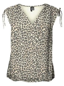Vero Moda Top w kolorze beżowym rozmiar: XL. Brązowe topy Vero Moda, xl, bez wzorów, bez kołnierzyka, bez ramiączek. Za 35,10 zł.