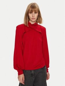 Gestuz Bluzka Soffi 10909455 Czerwony Regular Fit. Czerwone bluzki Gestuz, xs, bez wzorów, z wiskozy, bez kołnierzyka, bez ramiączek. Za 379,99 zł.