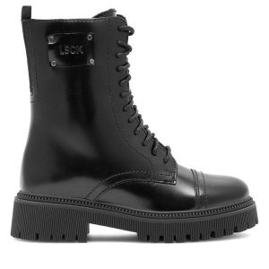 Trapery Lasocki. Czarne buty zimowe Lasocki, bez obcasa, bez zapięcia. Za 329,99 zł.