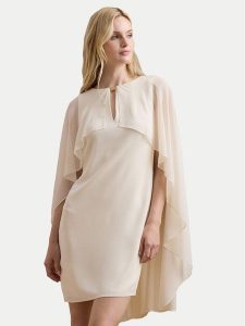 LAUREN RALPH LAUREN Sukienka koktajlowa 253957566 Écru Regular Fit. Sukienki Lauren Ralph Lauren, bez wzorów, z syntetyku, wizytowe, bez kołnierzyka, bez ramiączek. Za 639,99 zł.