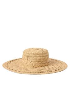 LAUREN RALPH LAUREN Kapelusz 454972586001 Beżowy. Brązowe kapelusze Lauren Ralph Lauren, bez wzorów, z tworzywa sztucznego. Za 339,99 zł.