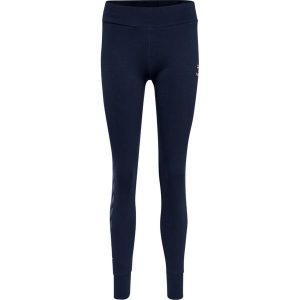 Damskie legginsy bawełniane Hummel Move Grid. Niebieskie legginsy Hummel, bez wzorów, z bawełny. Za 177,50 zł.