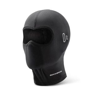 Czapka narciarska na cztery pory roku do kolarstwa. Czarne czapki ROCKBROS, bez wzorów, z materiału, sportowe. Za 63,60 zł.