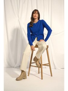 Just Cashmere Kaszmirowy kardigan "Katharine" w kolorze niebieskim rozmiar: M. Niebieskie kardigany Just Cashmere, z kaszmiru. Za 410,94 zł.