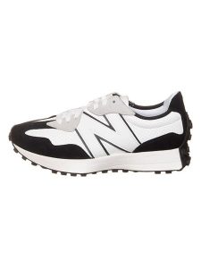 New Balance Skórzane sneakersy "327" w kolorze biało-czarnym rozmiar: 43. Białe trampki New Balance, bez wzorów, bez zapięcia. Za 303,78 zł.