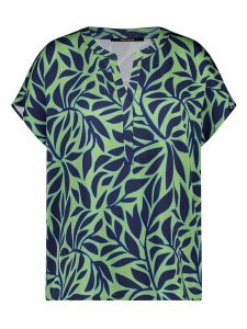 TAIFUN Bluzka w kolorze granatowo-zielonym rozmiar: 36. Niebieskie bluzki Taifun, bez wzorów, z wiskozy, bez kołnierzyka, bez ramiączek. Za 130,50 zł.