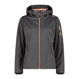 Kurtka damska turystyczna CMP 39A5016M. Szare kurtki CMP, l, bez wzorów, z softshellu, z kapturem. Za 340,00 zł.