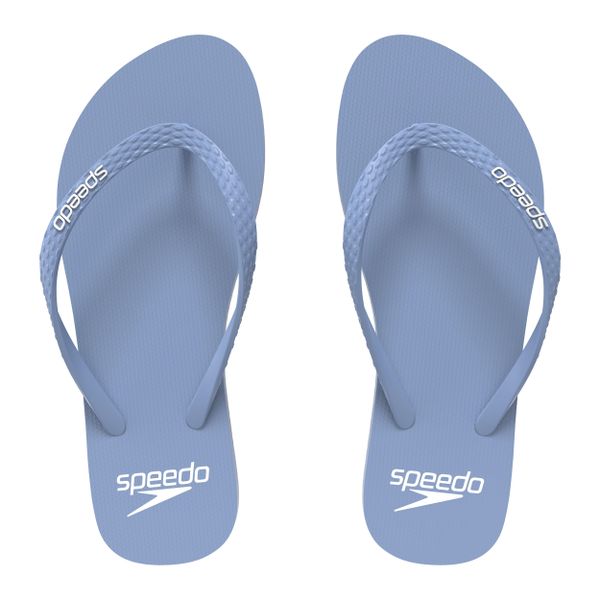 Klapki basenowe antypoślizgowe damskie Speedo Flip Flop. Niebieskie klapki Speedo, bez wzorów, bez obcasa. Za 59,99 zł.