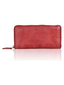 Bellicci Skórzany portfel "Chalice" w kolorze czerwonym - 20 x 10 x 2,5 cm rozmiar: onesize. Czerwone portfele Bellicci, bez wzorów, z materiału. Za 113,99 zł.