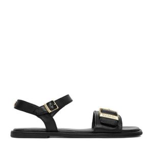 Sandały U.S. Polo Assn. Czarne sandały U.S. Polo Assn., bez wzorów, bez obcasa, na płaskiej podeszwie, bez zapięcia. Za 299,99 zł.