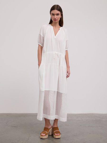 BGN Sukienka w kolorze białym rozmiar: 34. Białe sukienki BGN, na imprezę, bez wzorów, bez kołnierzyka, bez ramiączek, maxi. Za 83,62 zł.