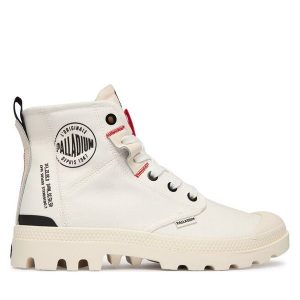 Trapery Palladium. Białe buty zimowe Palladium, bez obcasa, bez zapięcia. Za 439,99 zł.