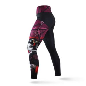 Legginsy sportowe damskie Ground Game Tsuru Warrior. Czarne legginsy GROUND GAME, bez wzorów, z elastanu. Za 179,99 zł.