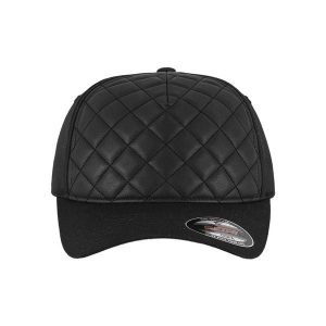 Czapka Flexfit diamond ed. Czarne czapki FLEXFIT, bez wzorów, z poliesteru, sportowe. Za 92,85 zł.
