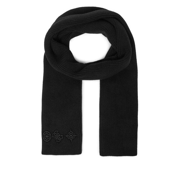 Szalik Guess. Czarne szaliki Guess, z aplikacjami. Za 169,99 zł.