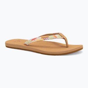 Japonki damskie Rip Curl Freedom Bloom Open Toe. Brązowe klapki Rip Curl, bez wzorów, ze skóry, z otwartym noskiem, bez obcasa. Za 109,99 zł.