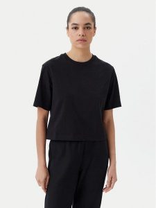 Champion T-Shirt 117874 Czarny Regular Fit. Czarne t-shirty Champion, xl, bez wzorów, z bawełny, bez kołnierzyka, bez ramiączek. Za 129,99 zł.