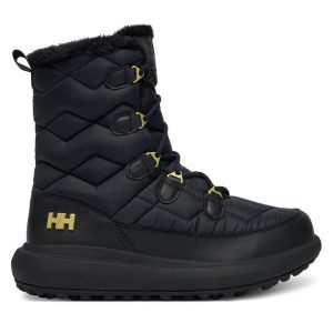 Śniegowce Helly Hansen. Czarne buty zimowe Helly Hansen, bez obcasa, bez zapięcia. Za 799,99 zł.