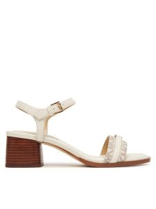 MICHAEL Michael Kors Sandały Mandy 40S6MAMS1B Beżowy. Brązowe sandały MICHAEL Michael Kors, bez wzorów, ze skóry, bez obcasa, na słupku, bez zapięcia. Za 566,99 zł.
