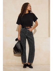 Trendyol Dżinsy - Barrel fit - w kolorze błękitnym rozmiar: 38. Czarne jeansy Trendyol, bez wzorów, z podwyższonym stanem. Za 130,99 zł.