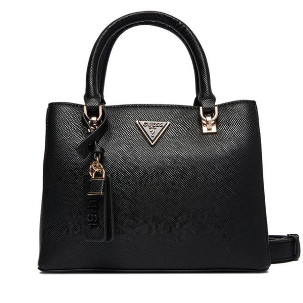 Torebka Guess. Czarne kuferki Guess, z aplikacjami, bez dodatków. Za 509,99 zł.