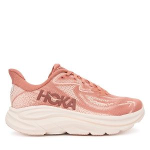 Buty do biegania Hoka. Czerwone buty sportowe Hoka, bez wzorów, bez zapięcia, do biegania. Za 499,99 zł.