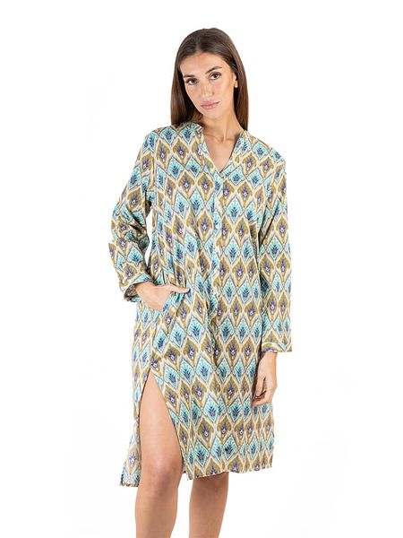 Isla Bonita by SIGRIS Sukienka w kolorze turkusowo-oliwkowym rozmiar: XL. Brązowe sukienki Isla Bonita by SIGRIS, na co dzień, xl, bez wzorów, z bawełny, bez kołnierzyka, bez ramiączek, midi, proste. Za 170,07 zł.