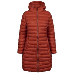 Kurtka Damska Dorothea Padded Jacket. Brązowe kurtki Trespass, bez wzorów, z puchu, bez kaptura. Za 330,99 zł.