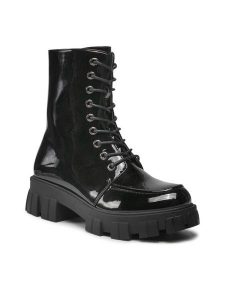 DeeZee Trapery WS5585-07 Czarny. Czarne buty zimowe DeeZee, ze skóry, bez obcasa, bez zapięcia. Za 129,99 zł.