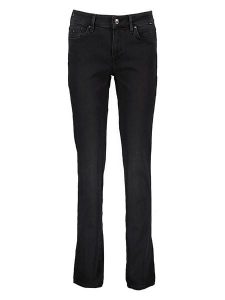 MAVI Dżinsy - Slim fit - w kolorze czarnym rozmiar: W25/L30. Czarne jeansy Mavi, z aplikacjami, ze skóry. Za 91,12 zł.