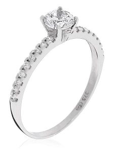 OR ÉCLAT Złoty pierścionek "Destinée" z cyrkoniami rozmiar: 56. Szare pierścionki OR ÉCLAT, z cyrkonią, złote. Za 1 087,99 zł.