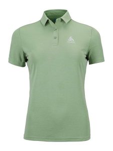 Odlo Koszulka polo "Cardada" w kolorze zielonym rozmiar: S. Zielone bluzki ODLO, s, bez wzorów, bez kołnierzyka, bez ramiączek. Za 157,73 zł.