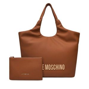 Torebka LOVE MOSCHINO. Brązowe torebki klasyczne LOVE MOSCHINO, bez wzorów, bez dodatków. Za 629,99 zł.