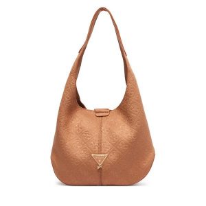 Torebka Guess. Brązowe torebki klasyczne Guess, z aplikacjami, bez dodatków. Za 264,99 zł.