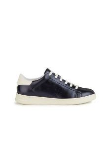 Geox Skórzane sneakersy "Jaysen" w kolorze granatowo-białym rozmiar: 38. Białe trampki Geox, bez wzorów, z materiału, bez zapięcia. Za 219,60 zł.