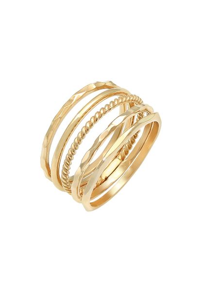 Elli Damski zestaw pierścionków Minimal Trendy Bloger Basic w srebrze próby 925 Sterling Silver Pierścionki 1 ct. Szare pierścionki Elli, srebrne. Za 458,99 zł.