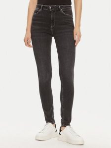 Guess Jeansy W4YA1J D5DY1 Czarny Slim Fit. Czarne jeansy Guess, z aplikacjami, z bawełny. Za 299,99 zł.