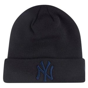 Czapka New Era Cuffed Yankees. Niebieskie czapki New Era, z aplikacjami, z dzianiny. Za 148,00 zł.