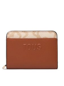TOUS Portfel Kaos Icon 2002357343 Brązowy. Brązowe portfele Tous, bez wzorów, ze skóry. Za 479,99 zł.