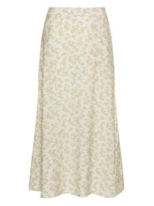 MOSS COPENHAGEN Spódnica "Marva Ladonna" w kolorze żółto-beżowym rozmiar: XL. Brązowe spódnice Moss Copenhagen, na co dzień, s, bez wzorów, z wiskozy, klasyczne, midi. Za 114,17 zł.