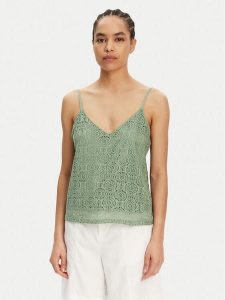 Vero Moda Top Maya 10325031 Zielony Regular Fit. Zielone topy Vero Moda, s, bez wzorów, z syntetyku, bez kołnierzyka, bez ramiączek. Za 89,99 zł.
