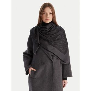 Szal Calvin Klein. Czarne szaliki Calvin Klein, bez wzorów. Za 259,99 zł.