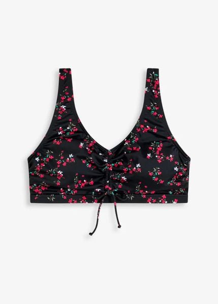 Biustonosz bikini bustier. Czarne bikini bonprix, bez wzorów. Za 97,99 zł.