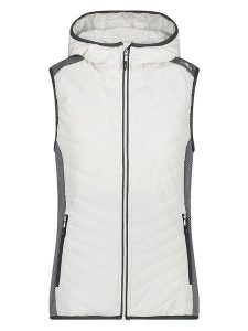 CMP Kamizelka hybrydowa w kolorze biało-szarym rozmiar: 40. Białe kamizelki CMP, s, bez wzorów, z materiału, bez kołnierzyka, bez ramiączek, bez kaptura. Za 127,05 zł.