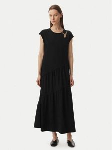 Liu Jo Sport Sukienka codzienna TA6237 J3855 Czarny Relaxed Fit. Czarne sukienki Liu Jo Sport, na co dzień, xl, bez wzorów, z bawełny, sportowe, bez kołnierzyka, bez ramiączek, proste. Za 599,99 zł.