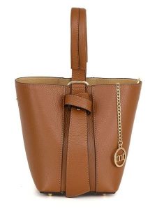 Mia Tomazzi Skórzana torebka w kolorze jasnobrązowym - 15 x 21 x 15 cm rozmiar: onesize. Brązowe torebki klasyczne Mia Tomazzi, bez wzorów, z materiału, przez ramię, bez dodatków. Za 282,99 zł.