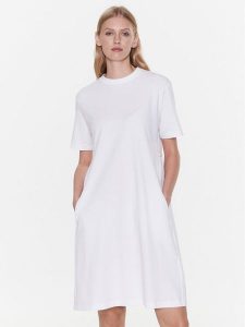 Max Mara Leisure Sukienka codzienna Gaspare 23362109 Biały Regular Fit. Białe kombinezony Max Mara Leisure, na co dzień, m, bez wzorów, z bawełny, bez kołnierzyka, bez ramiączek, proste. Za 619,99 zł.